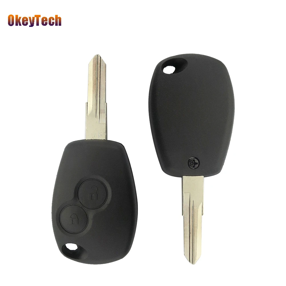 

OkeyTech 2 Button Remote Car Key Shell Replacement Uncut Blank Blade Auto Key Shell For Renault Dacia Modus Clio 3 Twingo Kangoo
