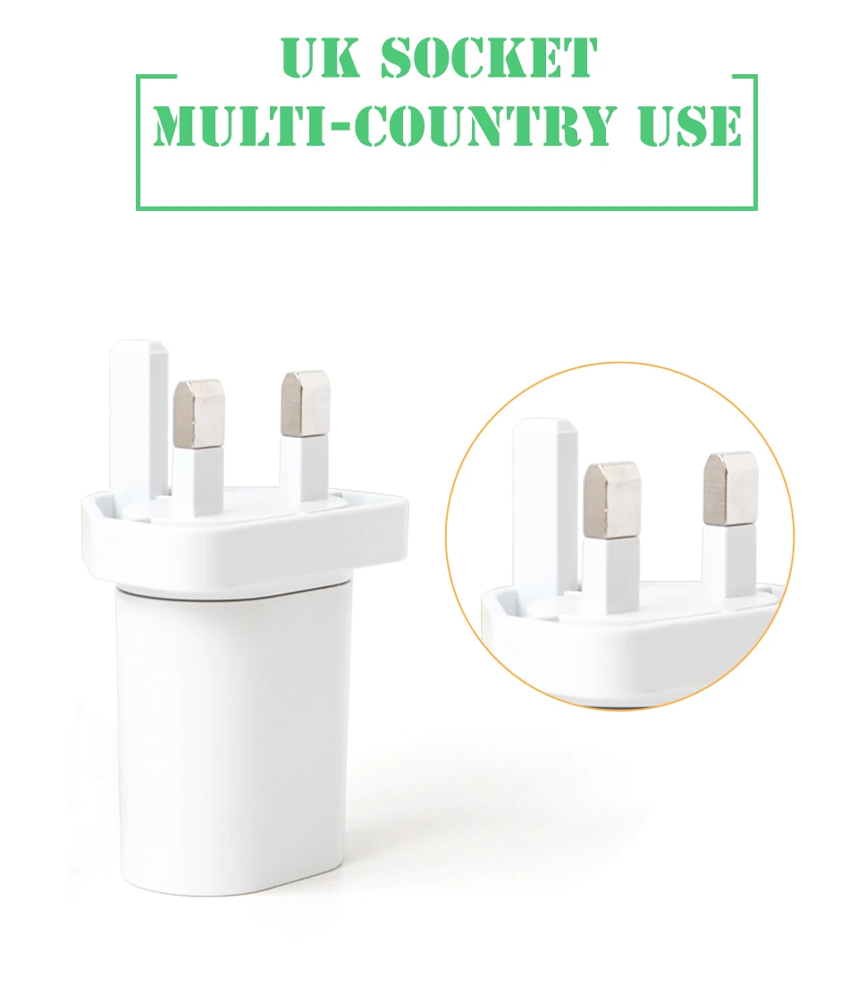 Three-Legged British Standard Conversion Plug Dual USB Mobile Phone Charging Head Hong Kong Macau UK Dubai Abroad Travel Socket (10)