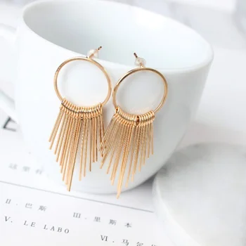 

2016 Dangle Fashion Vintage Earrings For Women Jewelry Bright Tassel Earrings Flower Ancient Long Drop Earrings Dangle Brincos