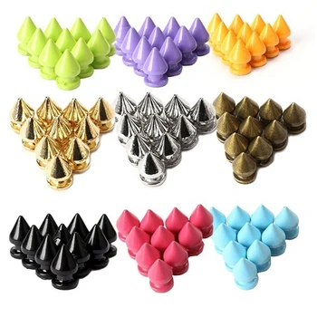

20 Pcs 13mm Bullet Screwback Spikes Stud for Punk Bracelet Leather Bag DIY Shoes Clothing Materials Jewelry Accessories Rivets