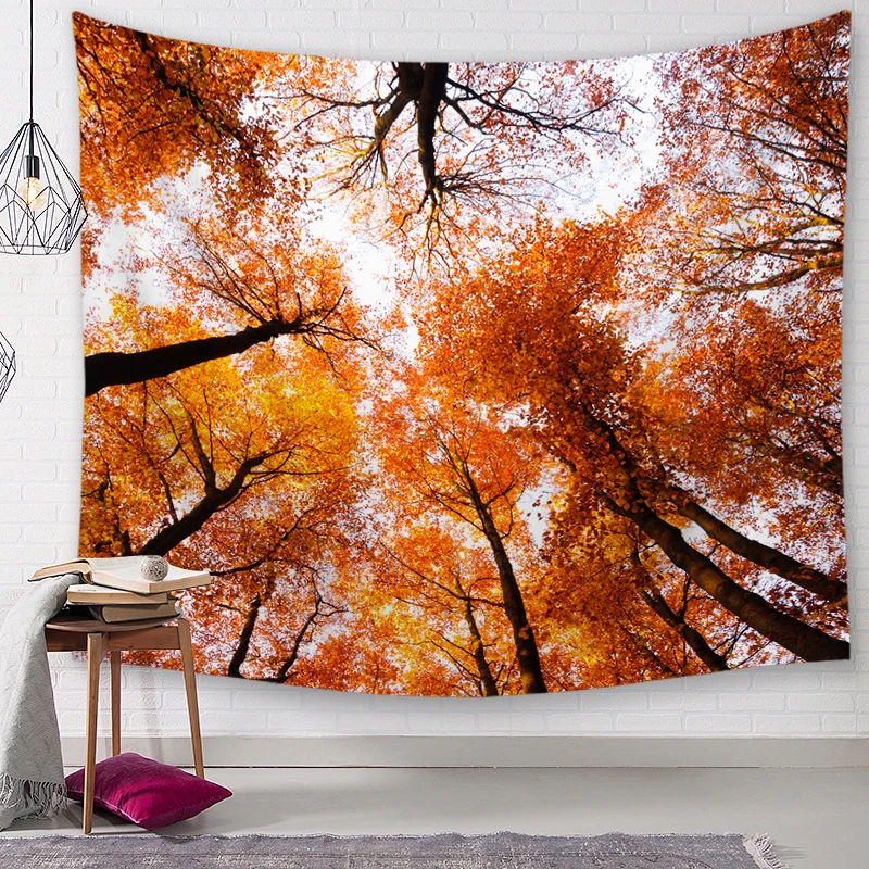 Tree Printed Polyester Tapestry Wall Hanging Room Decorative Carpet Beach Towel Rectangle Tablecloth | Дом и сад