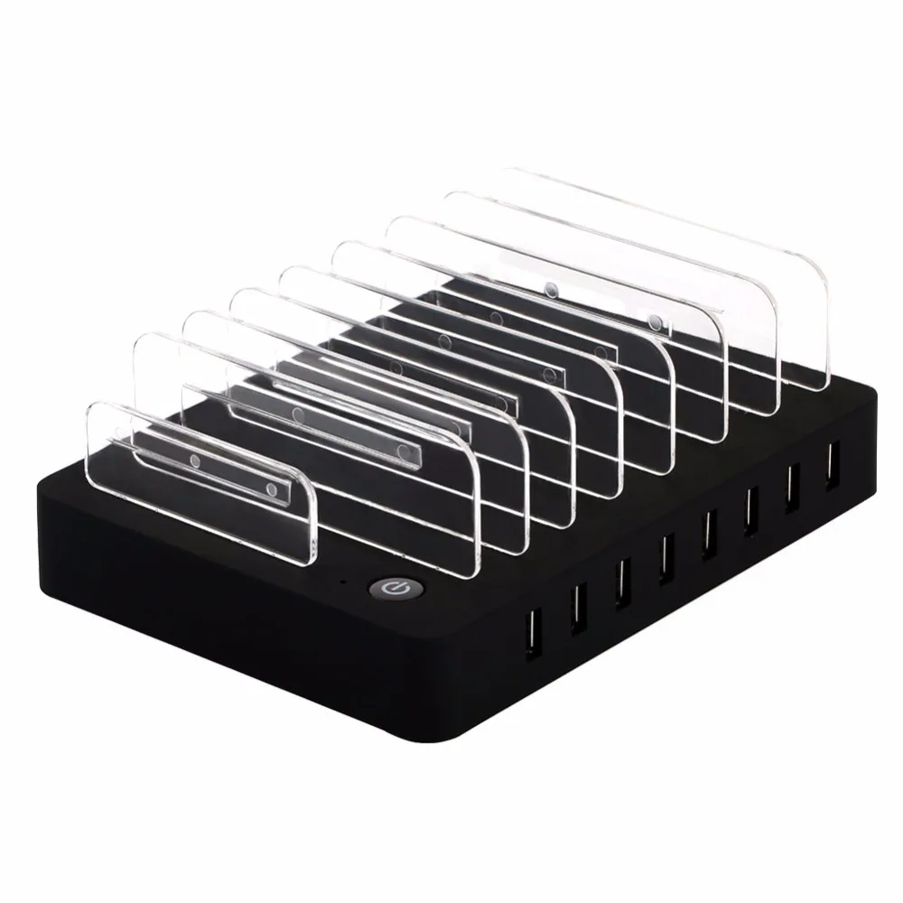 

YeeSite 8 Ports USB Charging Dock Station Desktop Stand Holder for iPhone iPad Samsung Mobile Phone Tablet Charger EU Plug
