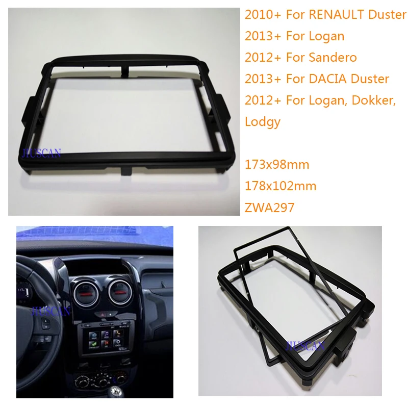 

Car Radio Kit Facia Panel for RENAULT Duster 2010+ Logan 2013+ Sandero Car Radio Dash Installation Frame