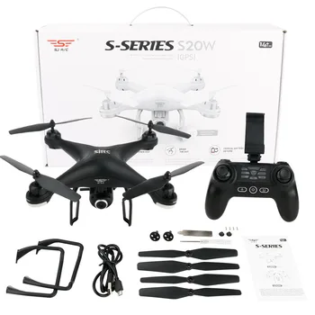 

SJ S20W720P-D(GPS) FPV Adjustable 720P HD Camera Drone Wide Angle RTF Double RC Quadcopter Drone GPS Positioning Selfie Dron