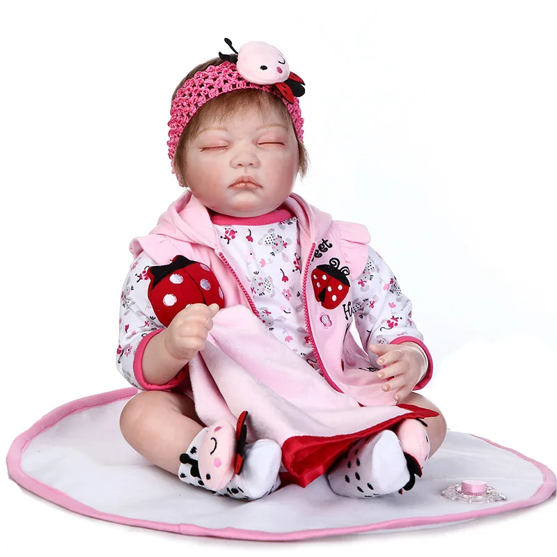 

2018 New 55cm Vinyl Jointed Reborn Doll Lifelike Kids Baby Dolls for Infant Playmate Christmas Gift