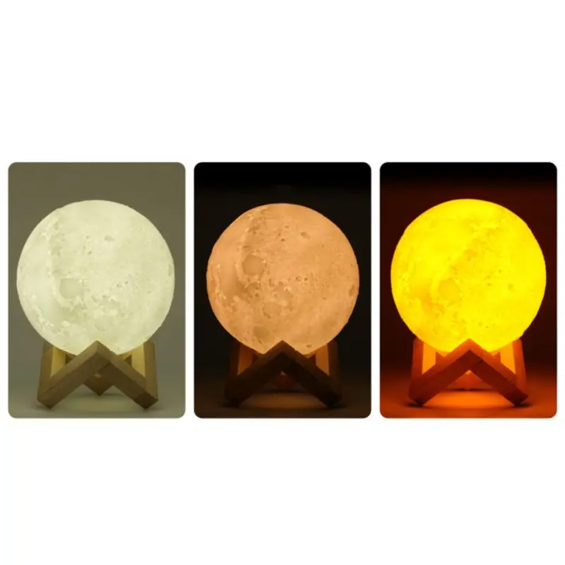 3D Печатный светодио дный USB светодиодный свет изменение Луны лампа прохладный туман увлажнитель автоматическое отключение сенсорного