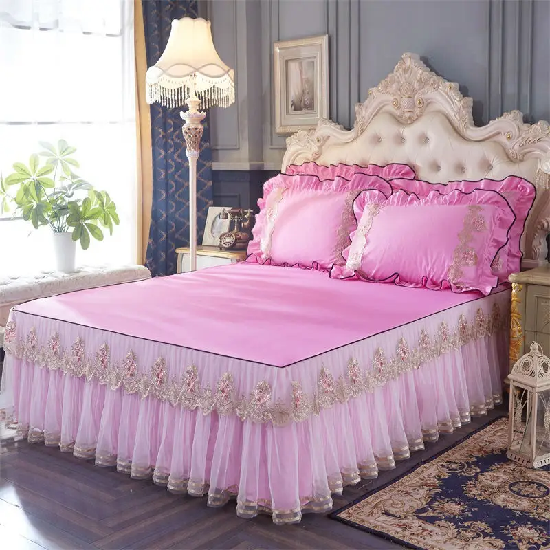 1/3 шт. роскошный кружевное постельное покрывало кровать для принцессы постельное белье наволочка постельное белье с вышивкой разнообразие стилей