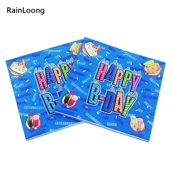 

[RainLoong] DARK TURQUOISE Paper Napkin Birthday Festive & Party Tissue Napkins Decoupage Decoration Paper 33cm*33cm 5pack/lot