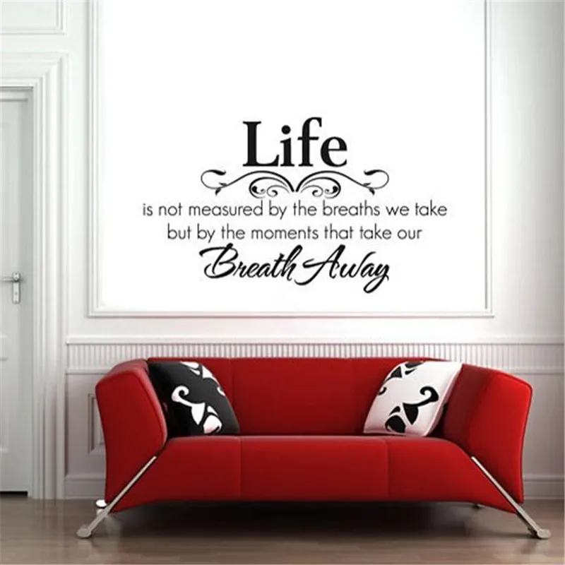 Modern Decal Vinyl Wall Quote /"Moments That Take Our Breath Away../"Wall Sticker