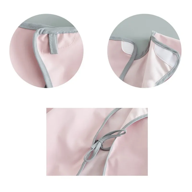 Baby Waterproof Bibs Full Sleeve Children Apron Long Sleeve Feeding Smock Bibs Kids Eating Breastplate Kid Baby Cloth Stuff