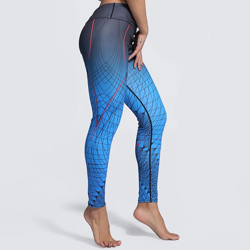 

Line Printing Women Leggings 2 Styles Large Size Sporting Legging Fitness Calzas Deportivas Mujer Gyms Workout Clothes DropShip