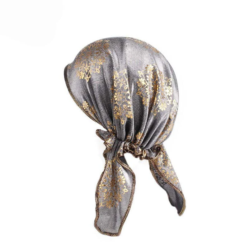 Haimeikang мусульманский Эластичный Тюрбан цветочный принт шапочка предварительно завязанный платок на голову химиотерапия шляпа рак шарфы леди тюрбан - Цвет: floral 15