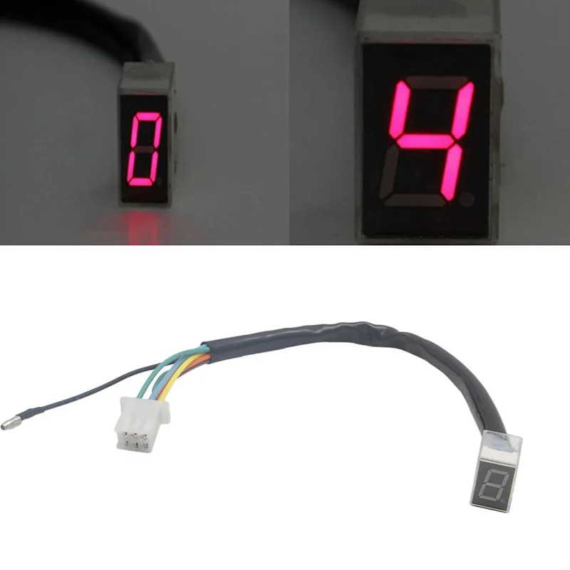 

New LED Universal Digital Gear Indicator Motorcycle Display Shift Lever Sensor qyh