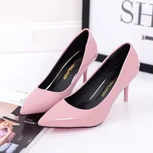 2017 Summer Shoes Pointed Woman High-heeled Patent Leather Suede Fine With Variety Of High-heeled 5cm Women Shoes 34-42