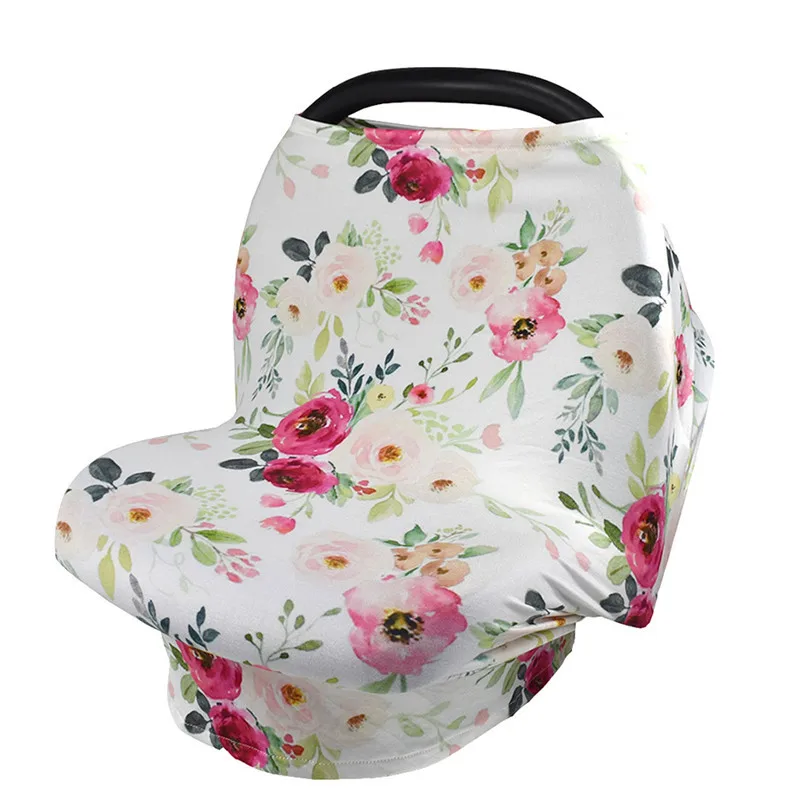 

Multifunctional 5 in 1 Baby Breastfeeding Cover Car Seat Cover Canopy Shopping Cart Cover Trendy Scarf Breathable Nursing Cover