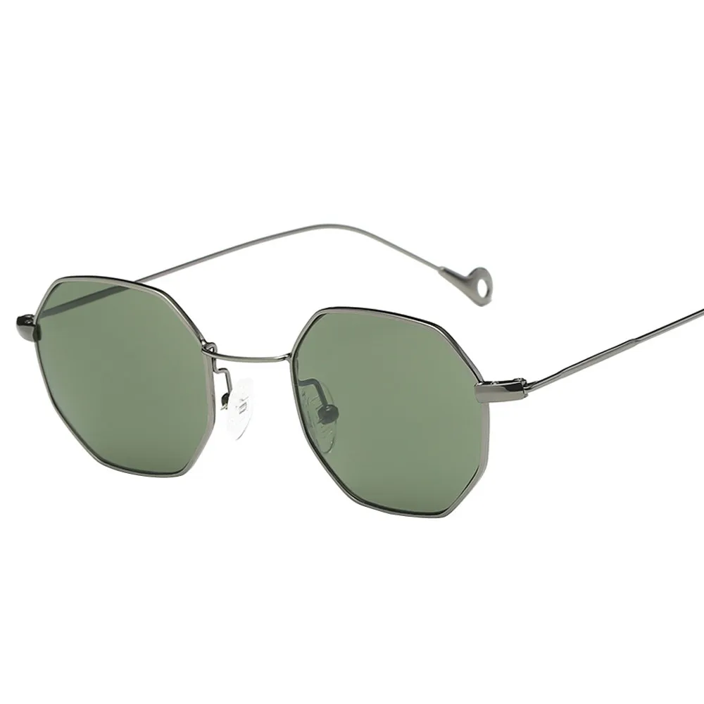 

Unisex Fashion Metal Irregularity Frame Glasses Brand Classic Polarized Driving Vintage Windproof Cycling Sunglasses