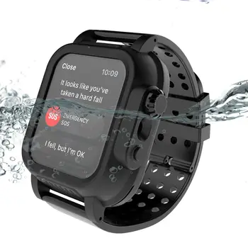 

for Apple Watch Series 3 42MM Case IP68 Waterproof 360 Full Protection Bumper Cover For iWatch 3 42MM Case with Watch Strap Band