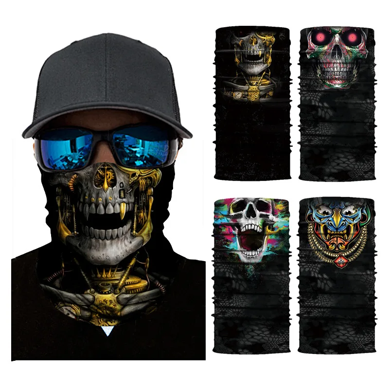 

Magic Cycling Headband Mask 3D Printing Ski Cycling Snowboard Scarf Neck Cool Face Mask Balaclava Bandana Bike Mask 4 Colors