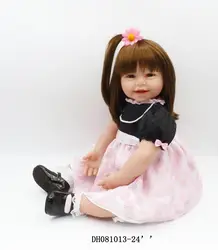 Силиконовые reborn baby мягкие средства ухода за кожей куклы обувь см для девочек 61 см мини принцесса 2017 preemie детей подарок на день малыша 24