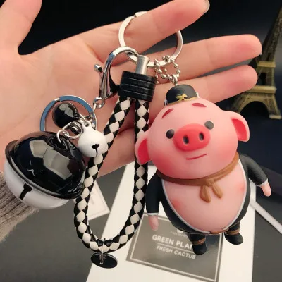 

2019 New Pig Cartoon Pig Doll Keychain men and women creative Car Keychain Bag Haging Accessories Key Pendant