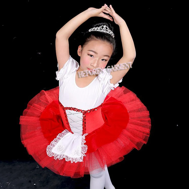 red ballet dress girl