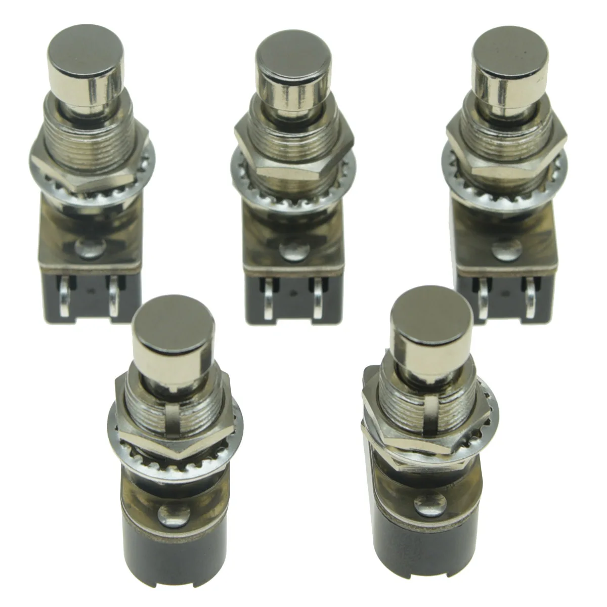 Dopro 2pcs/5pcs OFF(ON) SPST 2-Pin Momentary Soft Touch Push Button Electric Guitar Effect Pedal Switch Foot Switch