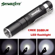 Супер Мини 3500LM CREE Q5 СВЕТОДИОДНЫЙ Фонарик 3 Режим Фонарик Супер Яркий Свет Лампы