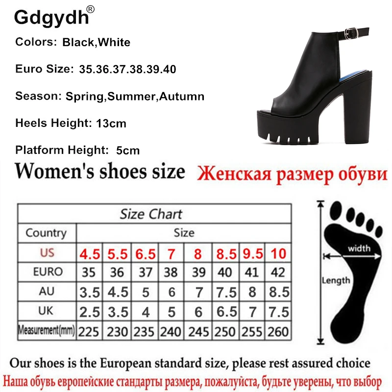 Gdgydh Hot Sale European Women Summer Shoes Slingbacks High Heels Sandals Platform Casual Shoes for Party 2021 New Black Size 42 images - 6