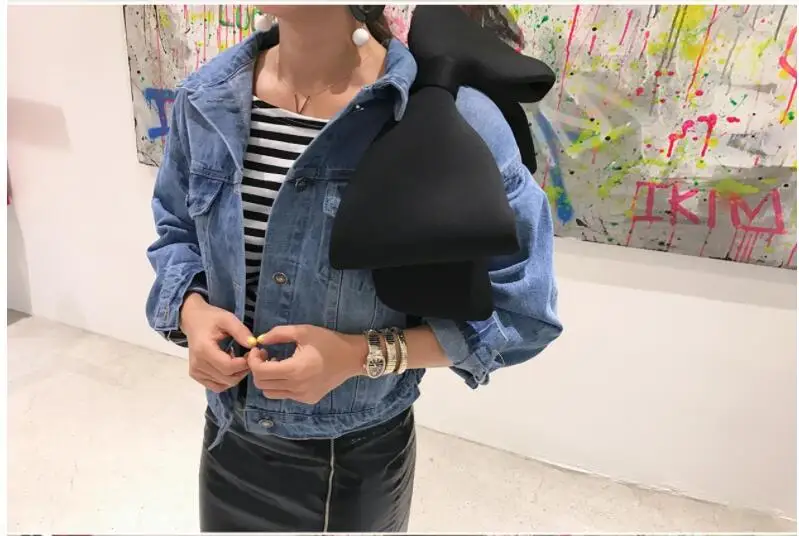 Shoulder Bags Women Evening Bag 1 piece Women Valentine's Handbags Big Bow Day Clutch Bag Evening Party Clutches Black Handbag Shoulder Bag Bolsas Feminina