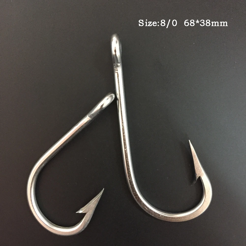 CN03 8/0 20pcs Mustad Fishing Hook Stainless Steel Fishing Hook Barbed