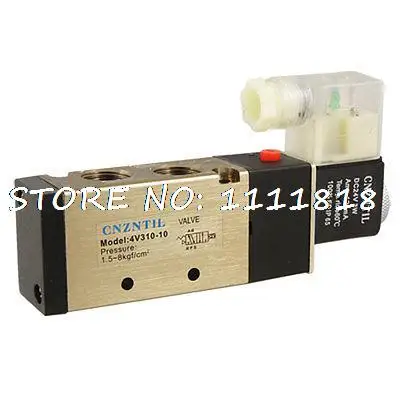 

DC 24V 125mA 2 Position 5 Way Pneumatic Air Solenoid Valve