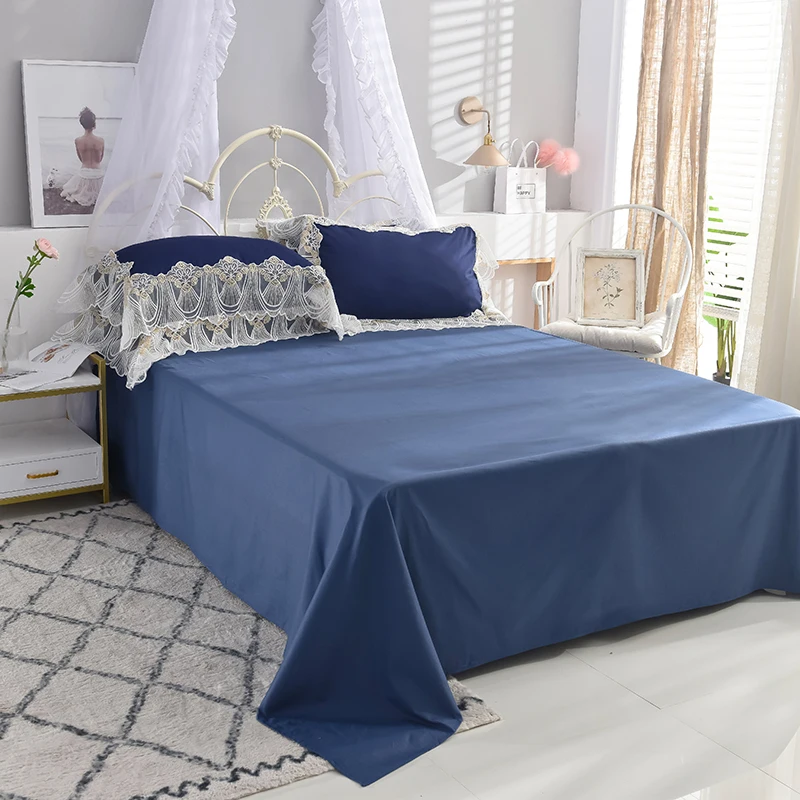 Waliicorners Super soft washed silk Bedding Set Duvet Cover Sheet/fitted sheet Pillowcase King Queen Size lace Bed Linen 53 DSC_0901