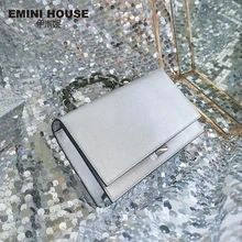 EMINI HOUSE сумка из натуральной кожи на цепочке с узором ящерицы, сумки через плечо для женщин, роскошные сумки, женские сумки, дизайнерская сумка на плечо