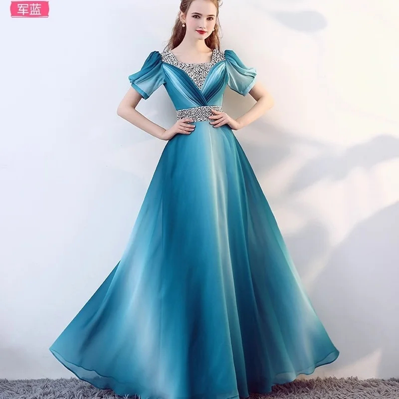 Женский костюм для хора Формальное вечернее платье банкет Vestido выпускное Длинное Элегантное платье Вечерние платья для торжественных событий TS461