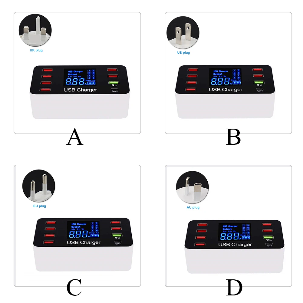 السفر العالمي 8 ميناء متعددة USB LED عرض المنزل شحن محطة مكتب سطح المكتب كمبيوتر لوحي (تابلت) وهاتف ذكي شاحن يو اس بي أدوات محور السفر العالمي 8 ميناء متعددة USB LED عرض المنزل شحن محطة مكتب سطح المكتب كمبيوتر لوحي (تابلت) وهاتف ذكي شاحن يو اس بي أدوات محور
