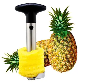 

Fruit Pineapple Peeler Slicer Cutter Stainless Steel Kitchen Tools DIY (black) JUN-24