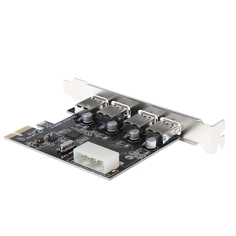 4 порта PCI-E к USB 3,0 концентратор PCI Express карта расширения адаптер 5 Гбит/с скорость