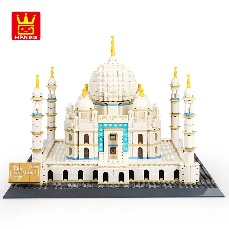 

5211 Wange Architecture The Taj Mahal of Agra Model Building Blocks Enlighten Figure Toys For Children Christmas Gift