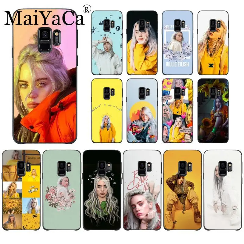 

Billie Eilish Hot Music Colorful Cute Phone Accessories Case for samsung galaxy s8 s9 s10 plus s7 note5 note8 note9 Mobile Cases