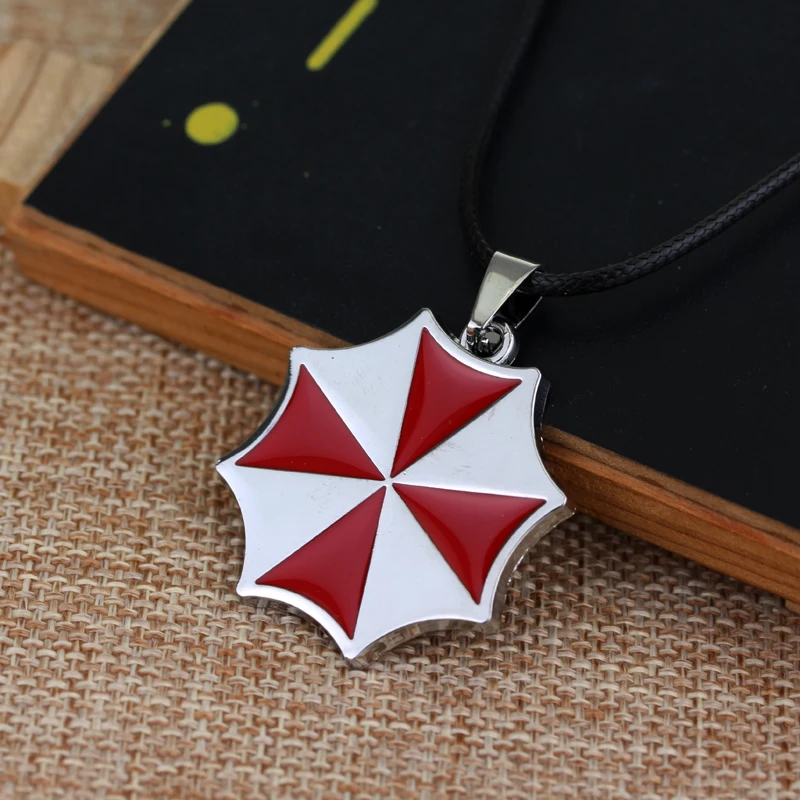

New Style Resident Evil Necklace Jewelry Fashion Umbrella Corporation Enamel Rope Chain Necklace for Men and Women