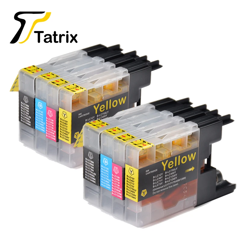 

Tatrix 8PCS For Brother LC12 LC40 LC71 LC73 LC75 LC400 LC1220 LC1240 Ink Cartridge For Brother MFC-J6910CDW J6710CDW DCP-J525N