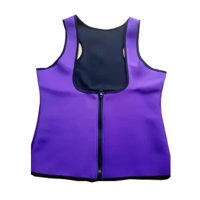 Неопреновый тренировочный жилет для талии, для пота, сауны, неопреновый корректирующий корсет для похудения, для тренировки, фитнеса, моделирующий корсет под грудью - Цвет: Purple