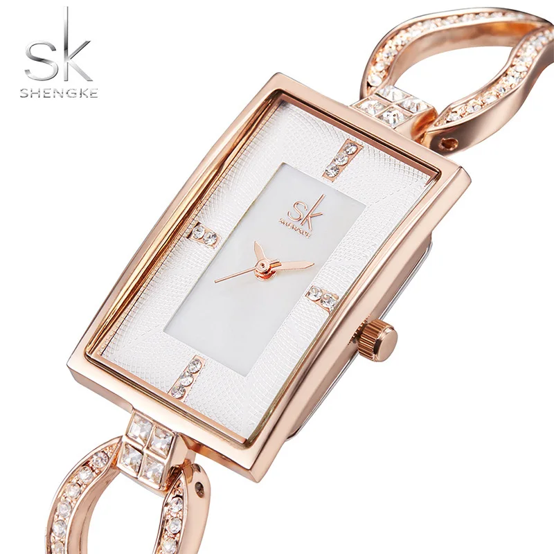 SK новые женские модные бриллиантовые Наручные часы Топ люксовый бренд