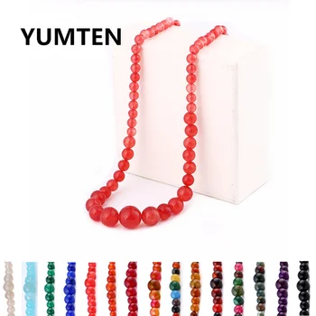 

Fashion Retro Lady Red Jade Beads Necklace Jewelry Natural Stone Woman Dress Exquisite Crystal Necklaces Rauchtopaz Gift Dendy