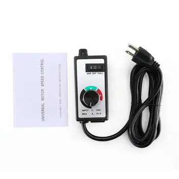 

Universal Motor Speed Control Variable Voltage Router Fan Speed Control Controller 120V AC 15 Amps with 6ft Cable