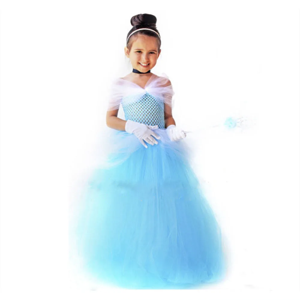 

Fairy Snow White Teen Dresses Party Princess Dress Disne Ankle Length Nylon Tulle Tutu Princess Sophia Girls Birthday Dress Gown