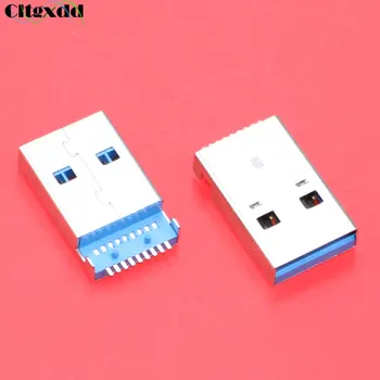 

cltgxdd 1pcs USB 3.0 A Type Male Plug Connector High-speed Data Transmission USB 3.0 Jack Charging Socket Soldering