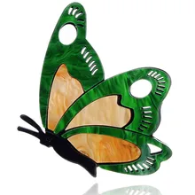 FishSheep Fashion Acrylic Butterfly Brooches Pins Vintage Insect Brooch Large Lapel Pin Christmas Gifts for Women Accessories