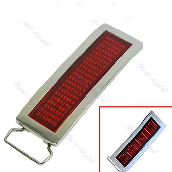 

Programmable Red LED Light Text Name Message Display Scrolling Belt Buckle