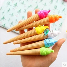 10 шт./партия Милая креативная гелевая ручка для мороженого черная подарочная ручка из Южной Кореи канцелярские принадлежности